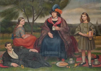 Familie Coster auf Hampstead Heath, 1924